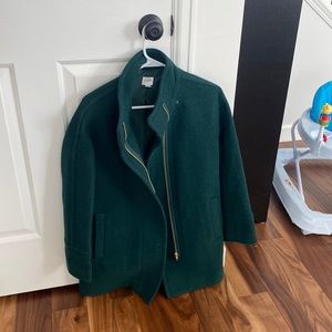 J crew winter coat, gorgeous green, size 2